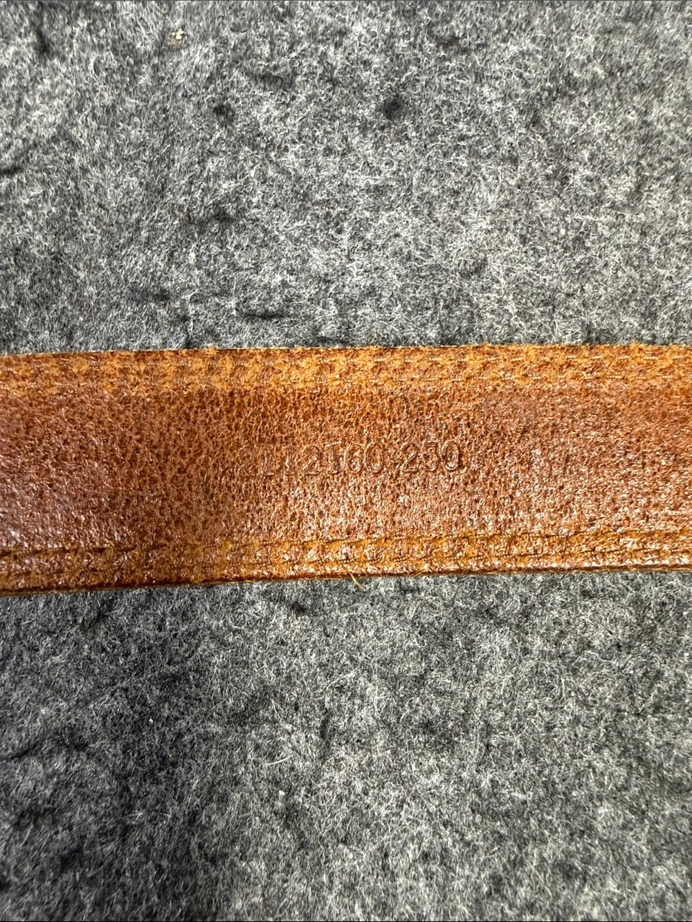 Polo by Ralph Lauren Brown Leather Belt with Brass Buckle
